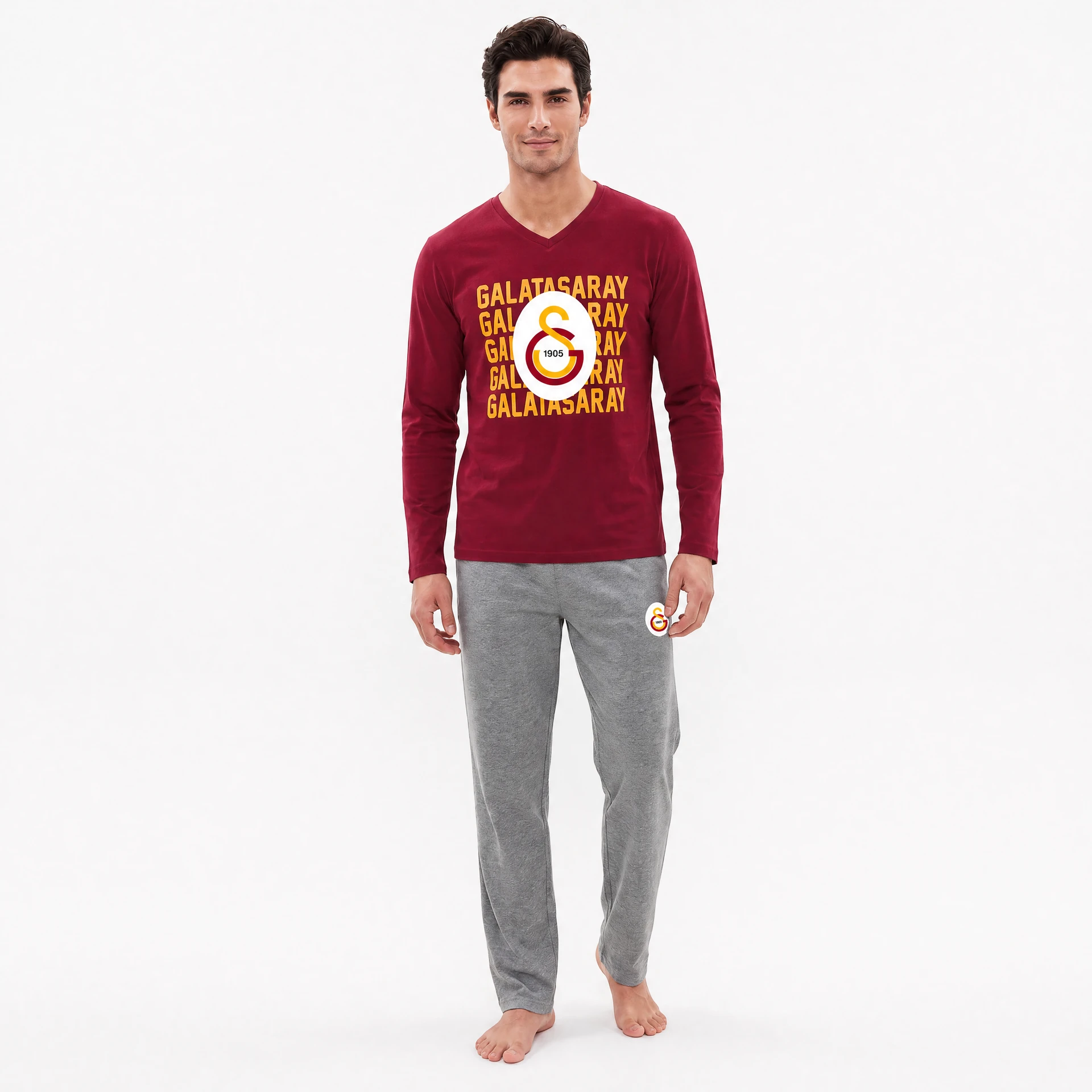 Galatasaray Erkek Pijama Takımı — V Yaka