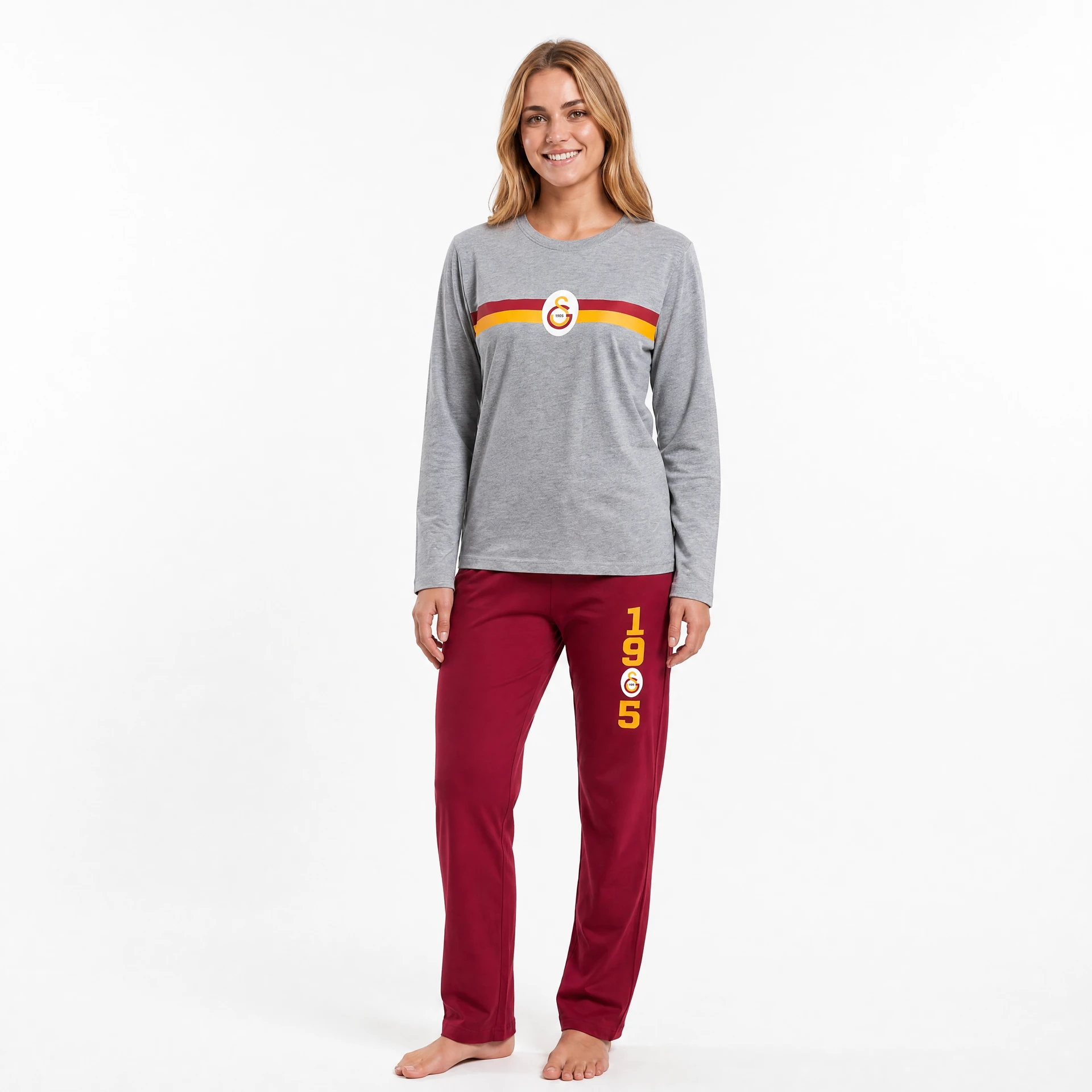 Galatasaray Kadın Pijama Takımı — Basic Yaka